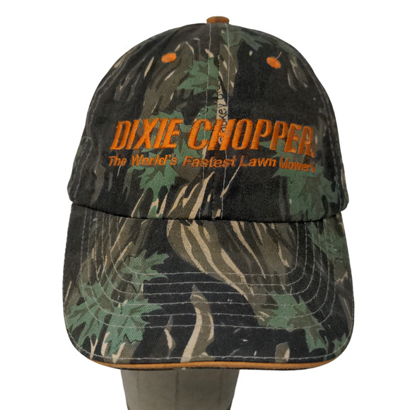 Dixie Chopper Strapback Lawn Mower Camo Hat Green OSFA Embroidered Logo - Picture 1 of 11